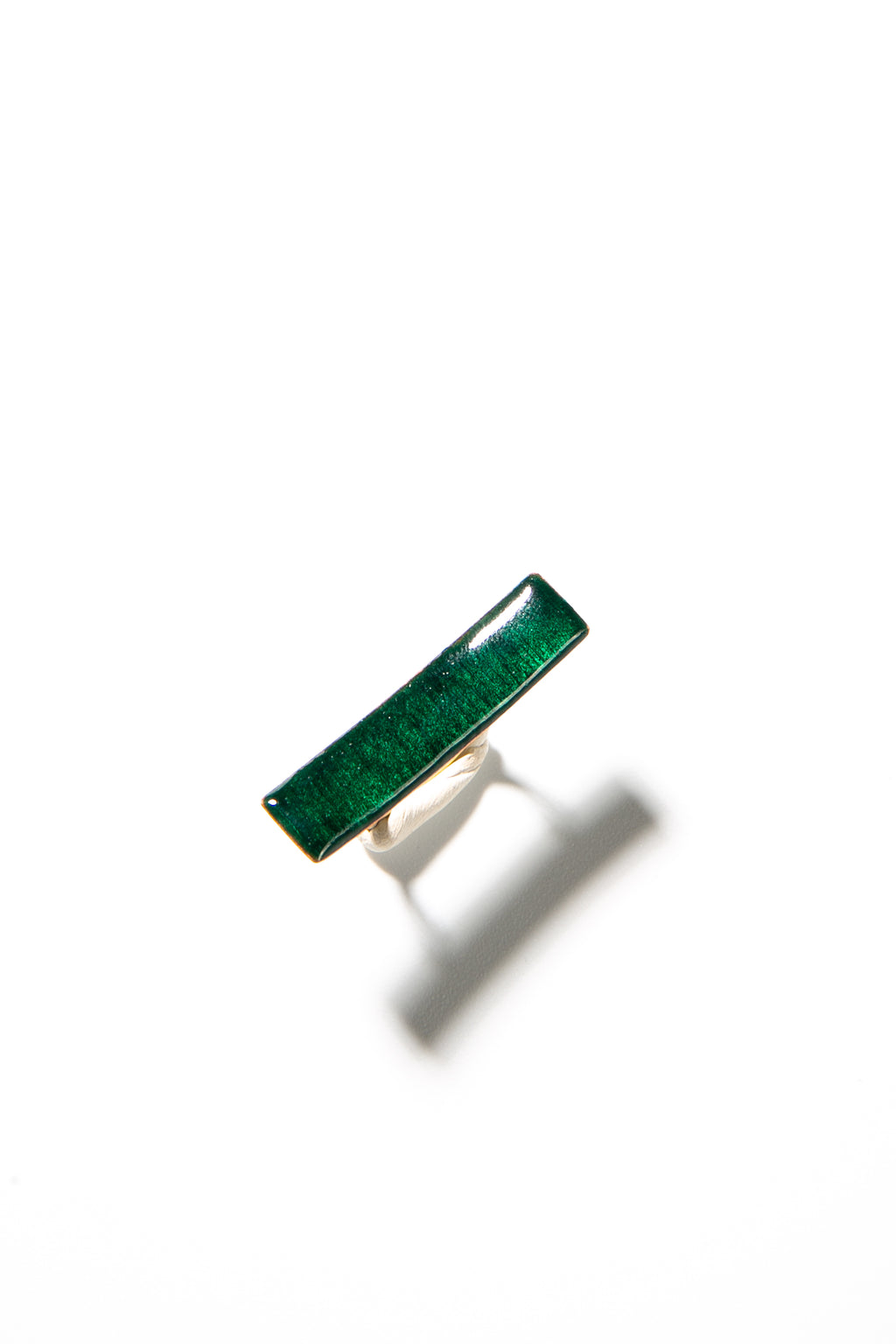 Verde - kalapált hosszúkás tűzzománc gyűrű