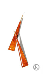 Aveline - karamell színű tűzzománc fülbevaló