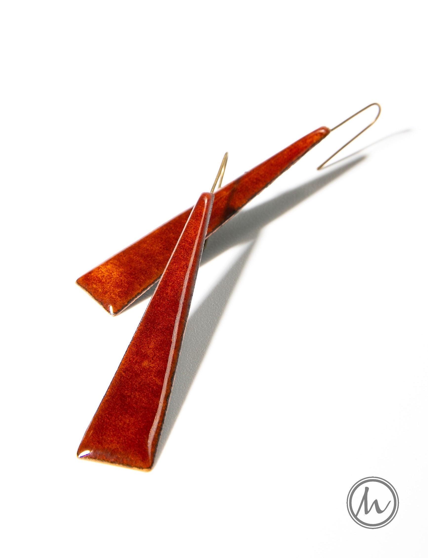 Aveline - karamell színű tűzzománc fülbevaló