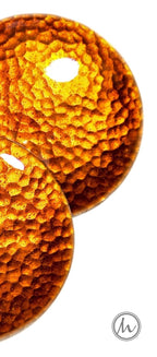 Martelado - kalapált kerek tűzzománc fülbevaló