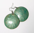 Martelado - kalapált kerek tűzzománc fülbevaló